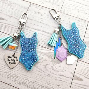 Opalite Era Showgirl Bag Charm • Custom Lyric Engraved Heart or Glow-in-the-Dark Lightning Bolt