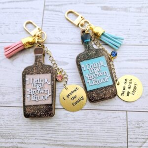 Personalized Brown Liquor Bag Charm – Funny 3D Printed Keychain Gift