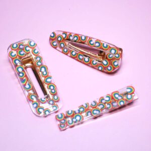 Rainbow Alligator Hair Clips