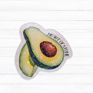 Holographic Avocado Sticker - Heart of Stone Sticker - Los Campesinos Inspired
