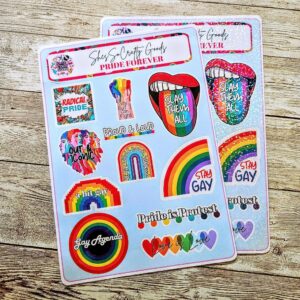 Pride Sticker Sheet | 11-Pack LGBTQ Gay Pride Decals for Activists