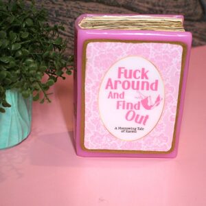 Resin Book Box: 'Fuck Around and Find Out - Handcrafted Storage for Book Lovers