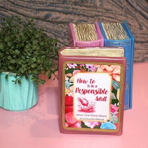 Funny Resin Book Box: 'How to be a Responsible Adult' - Handmade Storage for Book Lovers