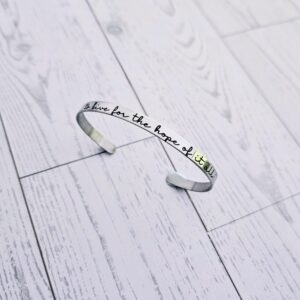 Engraved Stainless Steel Cuff Bracelet | Minimalist Poet Quote Jewelry