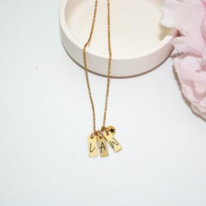 Personalized Gold Plated Initial Necklace with Star Pendant – Custom Script Jewelry