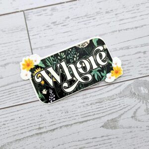 Floral Feminist Vinyl Sticker: Botanical Gothic Laptop Decal
