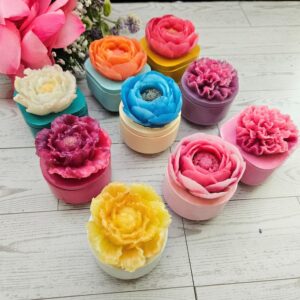 Hand Cast Mini Ring Box - Decorative Floral Trinket Dish