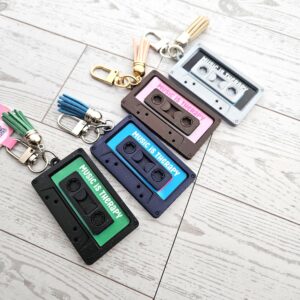 Custom Cassette Bag Charm, NFC Mixtape Keychain Gift for Him, Anniversary Gift