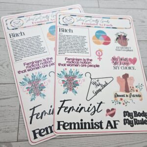 Feminist AF Sticker Sheet - Empowering Intersectional Feminism Decals