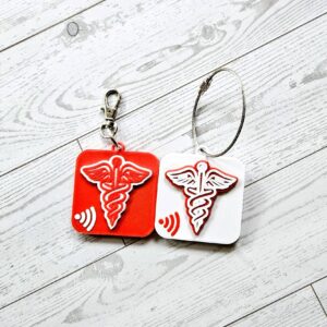 NFC Emergency Tag | 3D Printed Medical ID Keychain for Kids and Adults